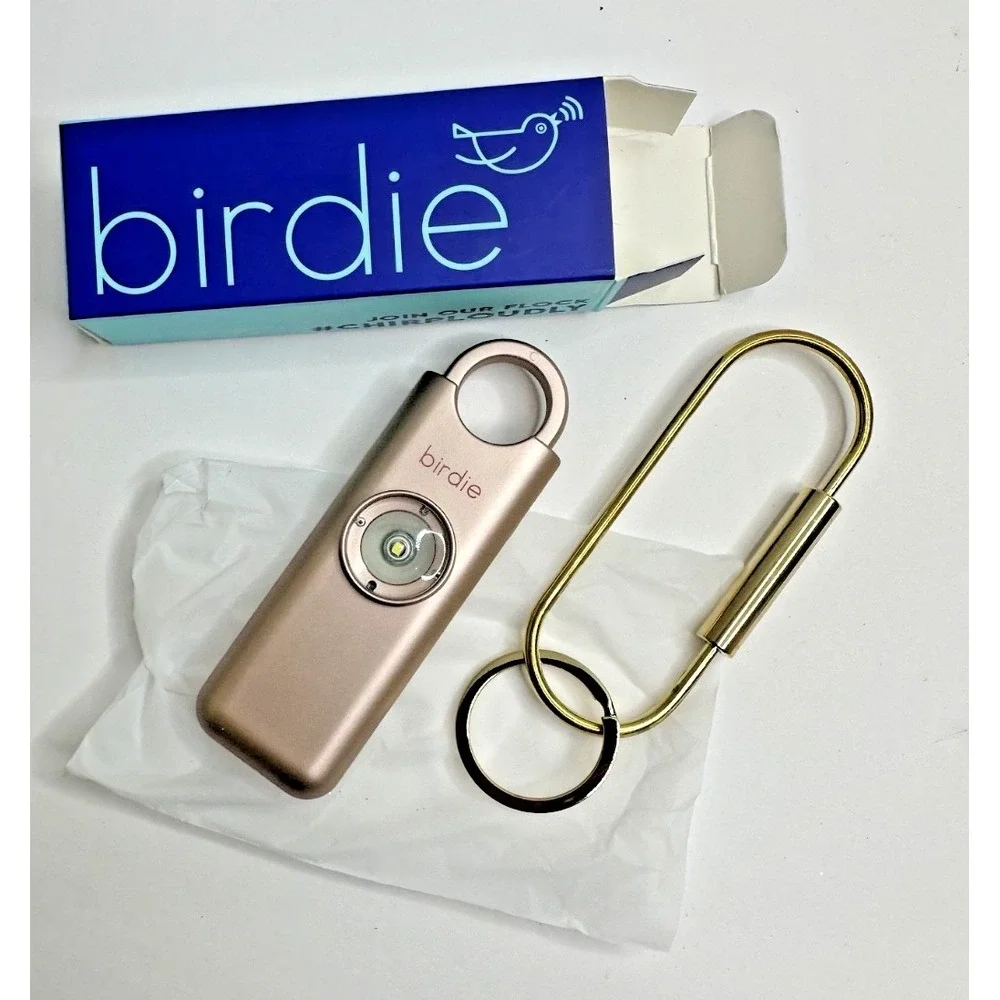 Birdie The Original Personal Safety Alarm for Women by Women Metallic Rose New